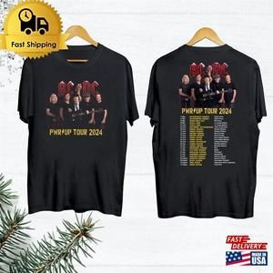 Rock Band Acdc 2024 Concert Shirt Pwr Up World Tour Shirt 2 Sided